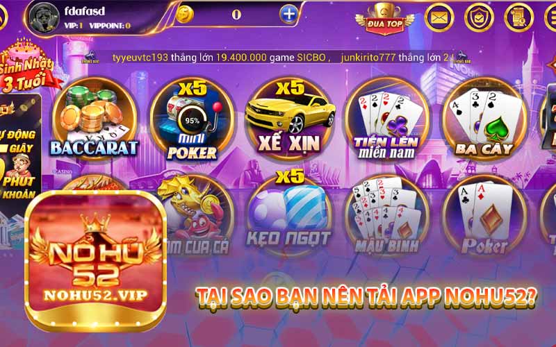Tại sao bạn nên tải App NOHU52